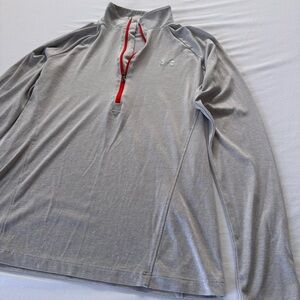 Under Armour Gray HeatGear Pullover Top with White Logo